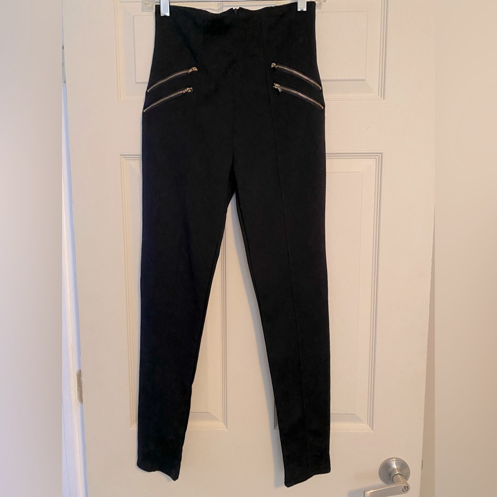 Black straight leg pants